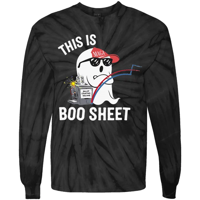 This Is Boo Sheet Election Day Ghost Of Trump Voter Tie-Dye Long Sleeve Shirt