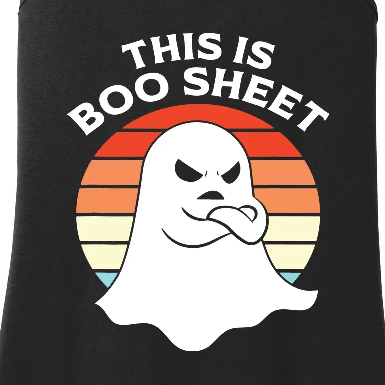 This Is Boo Sheet Ghost Retro Halloween Costume Ladies Essential Tank