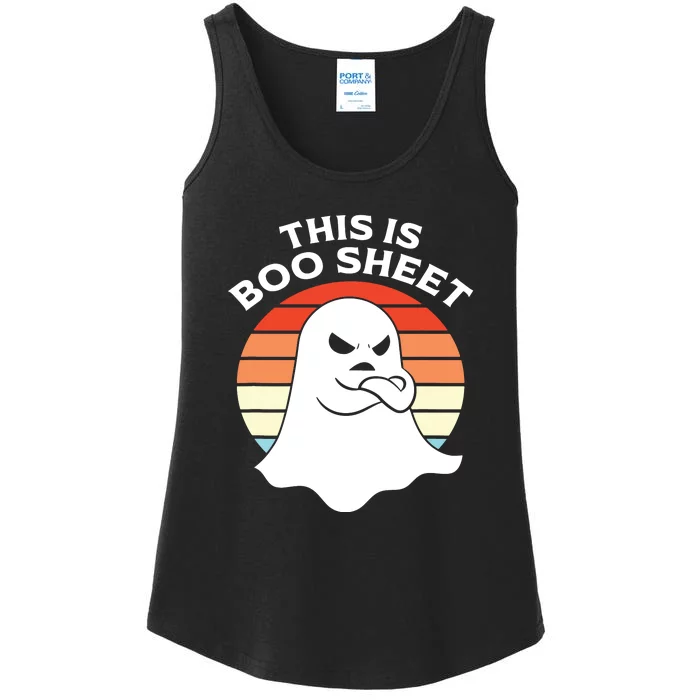 This Is Boo Sheet Ghost Retro Halloween Costume Ladies Essential Tank