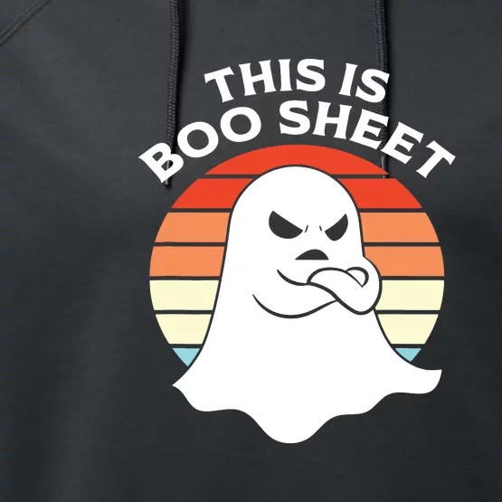 This Is Boo Sheet Ghost Retro Halloween Costume Performance Fleece Hoodie