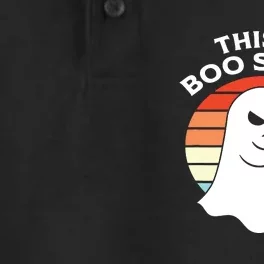 This Is Boo Sheet Ghost Retro Halloween Costume Dry Zone Grid Performance Polo