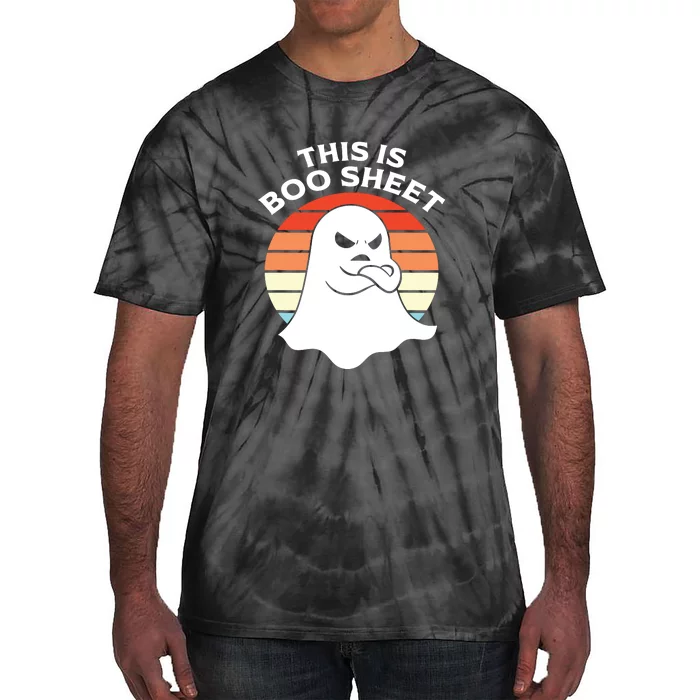 This Is Boo Sheet Ghost Retro Halloween Costume Tie-Dye T-Shirt