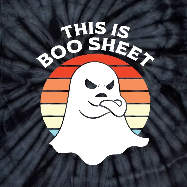 This Is Boo Sheet Ghost Retro Halloween Costume Tie-Dye T-Shirt