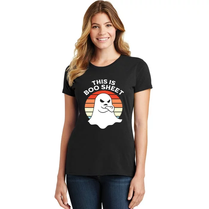 This Is Boo Sheet Ghost Retro Halloween Costume Women's T-Shirt