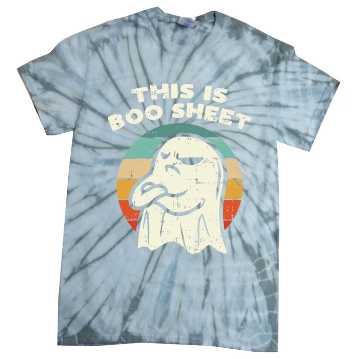 This Is Boo Sheet Ghost Retro Halloween Costume Tie-Dye T-Shirt