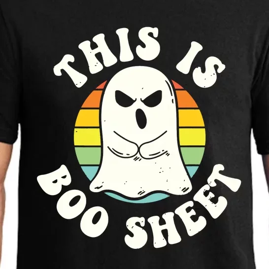 This Is Boo Sheet Ghost Retro Halloween Costume Pajama Set