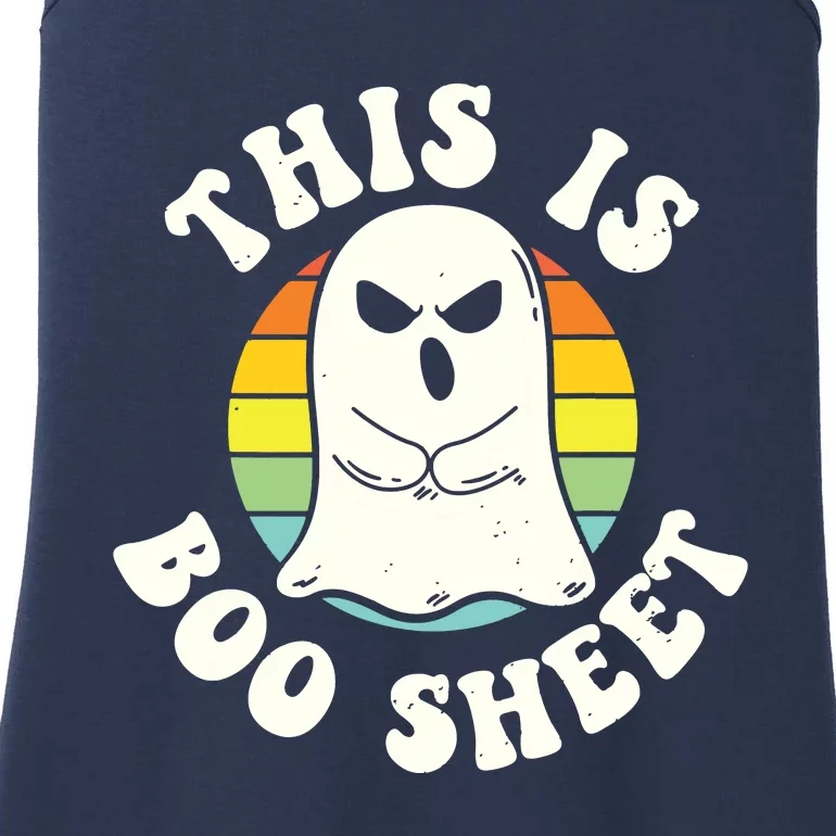 This Is Boo Sheet Ghost Retro Halloween Costume Ladies Essential Tank