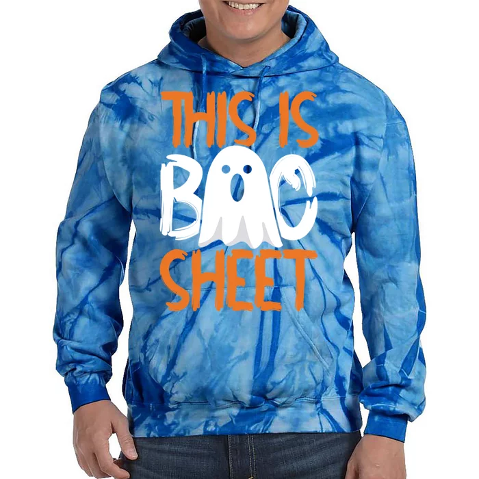 This Is Boo Sheet Funny Halloween Ghost Gift Tie Dye Hoodie