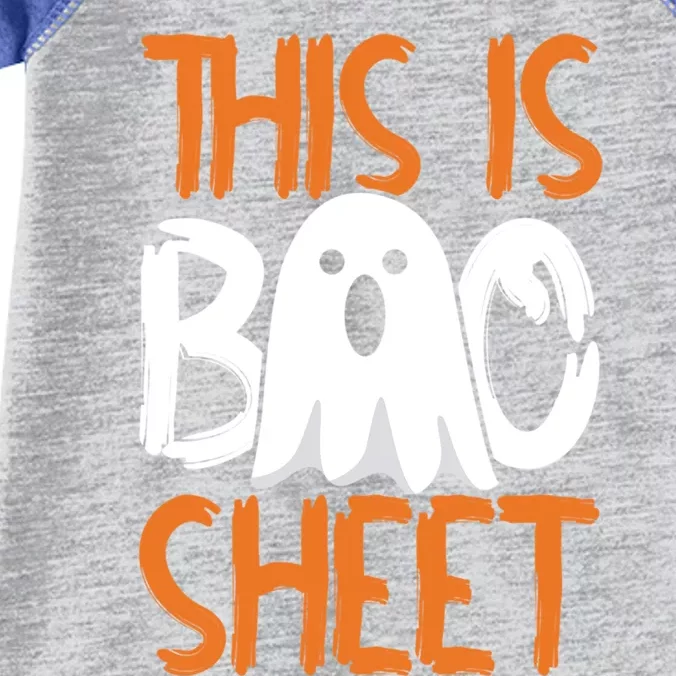 This Is Boo Sheet Funny Halloween Ghost Gift Infant Baby Jersey Bodysuit