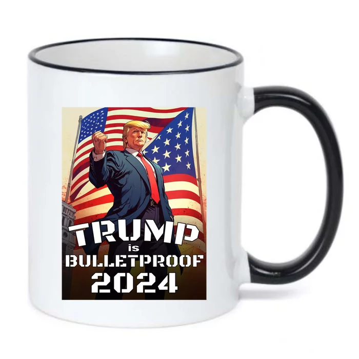 Trump Is Bulletproof Fight! Fight! Fight! 2024 Cute Gift Black Color Changing Mug