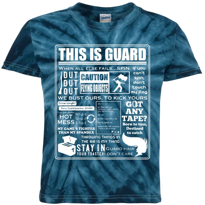 This Is Color Guard Funny Color Guard Sayings And Memes Kids Tie-Dye T-Shirt