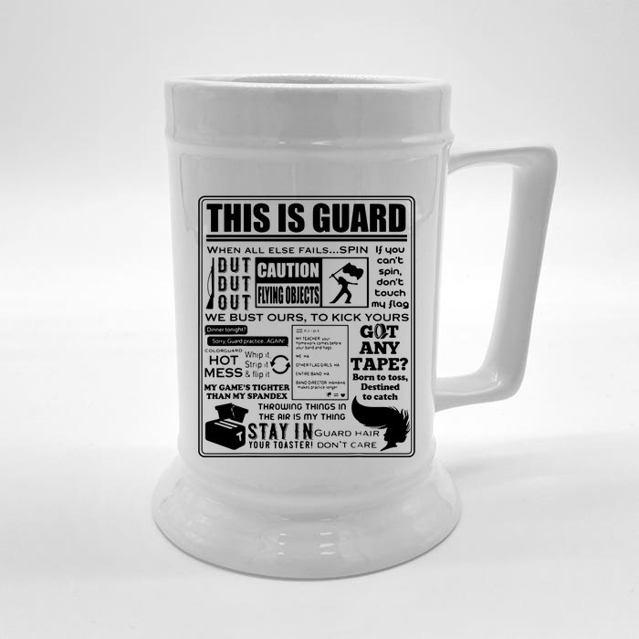 This Is Color Guard Funny Color Guard Sayings And Memes Front & Back Beer Stein