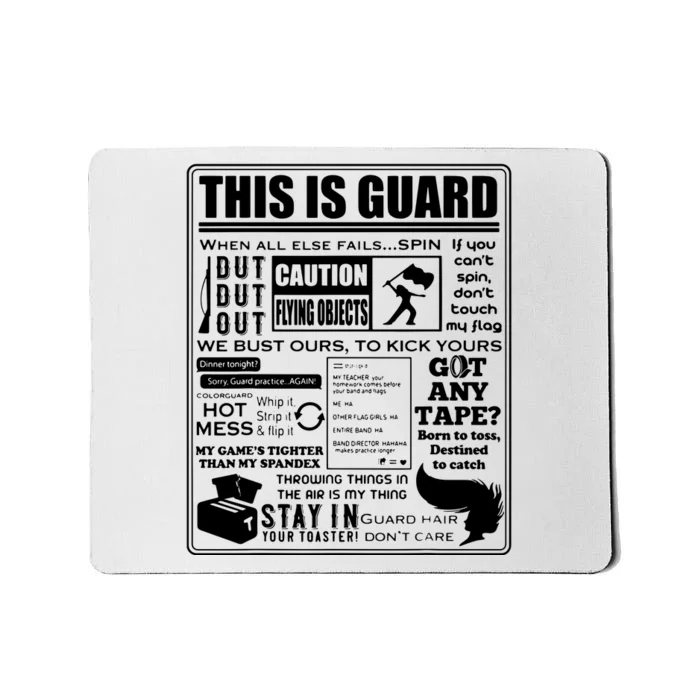 This Is Color Guard Funny Color Guard Sayings And Memes Mousepad