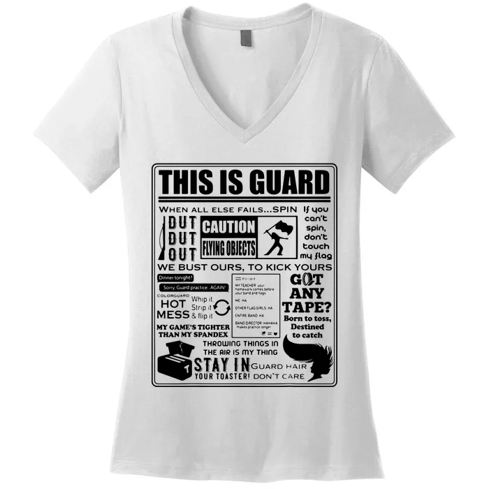 This Is Color Guard Funny Color Guard Sayings And Memes Women's V-Neck T-Shirt