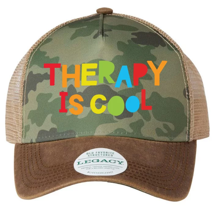 Therapy Is Cool Therapist Tal Health Matters Therapy Crew Gift Legacy Tie Dye Trucker Hat