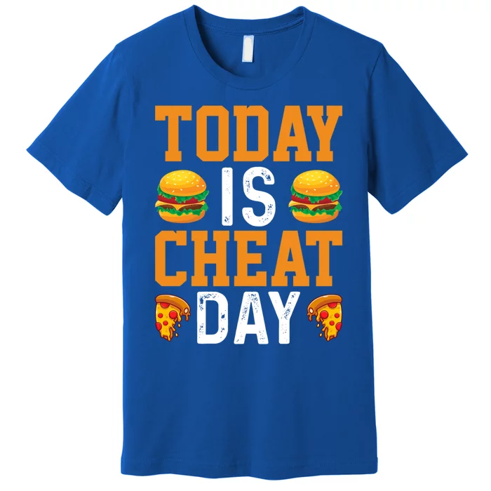 Today Is Cheat Day Hamburger On Cheat Meal Cheat Day Cute Gift Premium T-Shirt