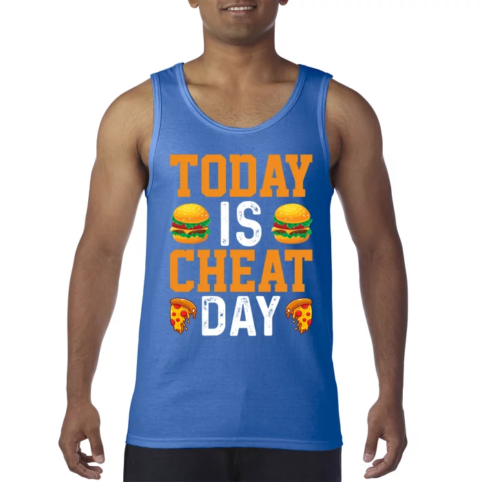 Today Is Cheat Day Hamburger On Cheat Meal Cheat Day Cute Gift Tank Top