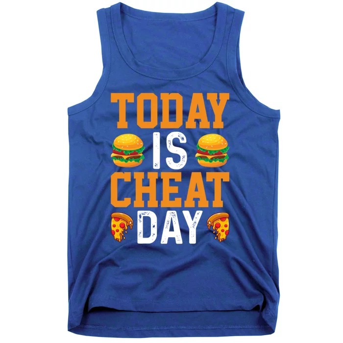 Today Is Cheat Day Hamburger On Cheat Meal Cheat Day Cute Gift Tank Top