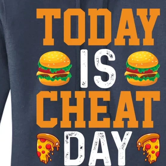 Today Is Cheat Day Hamburger On Cheat Meal Cheat Day Cute Gift Women's Pullover Hoodie