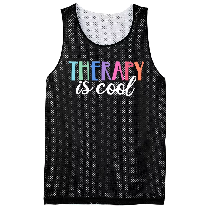 Therapy Is Cool Self Care Mental Health Matters Awareness Mesh Reversible Basketball Jersey Tank