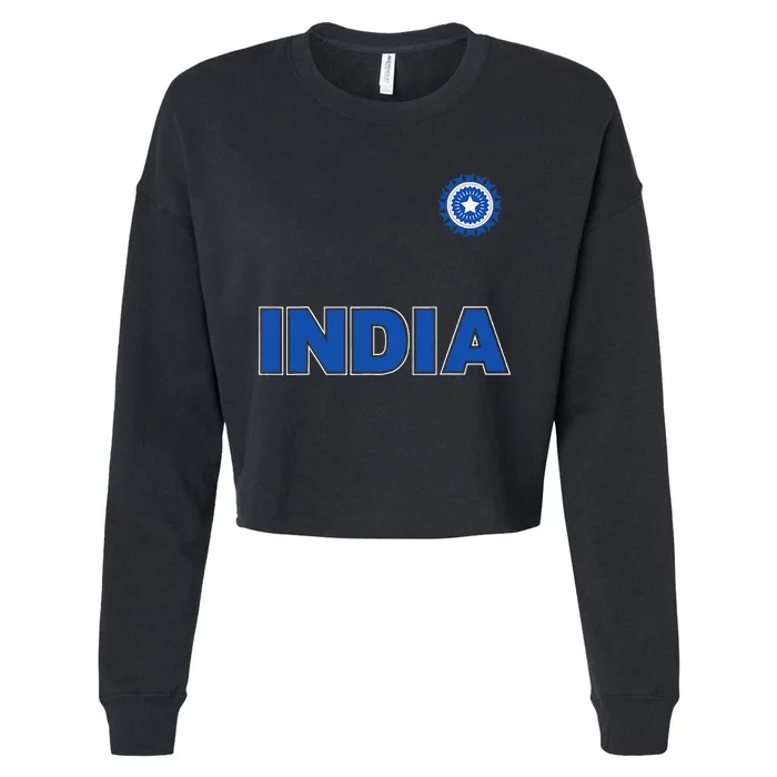 Team India Cricket Cropped Pullover Crew