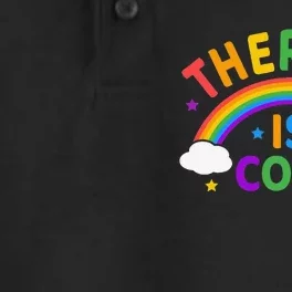 Therapy Is Cool ! End the Stigma Mental Health Awareness Dry Zone Grid Performance Polo