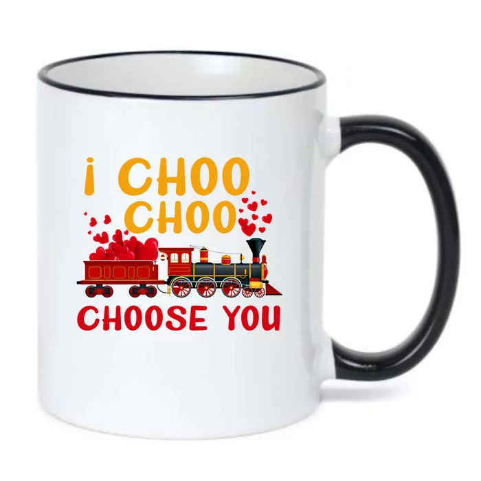 Train I Choo Choo Choose You Valentines Day Funny Gift Cool Gift Black Color Changing Mug