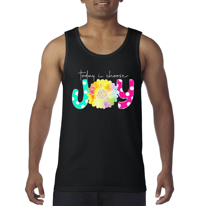 Today I Choose Joy Hawaiian Tropical Hibiscus Flowers Tank Top