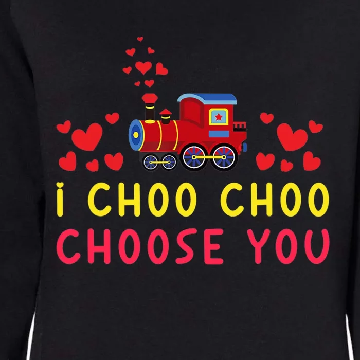 Train I Choo Choo Choose You Valentines Day Hearts Womens California Wash Sweatshirt