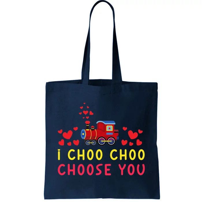 Train I Choo Choo Choose You Valentines Day Hearts Tote Bag