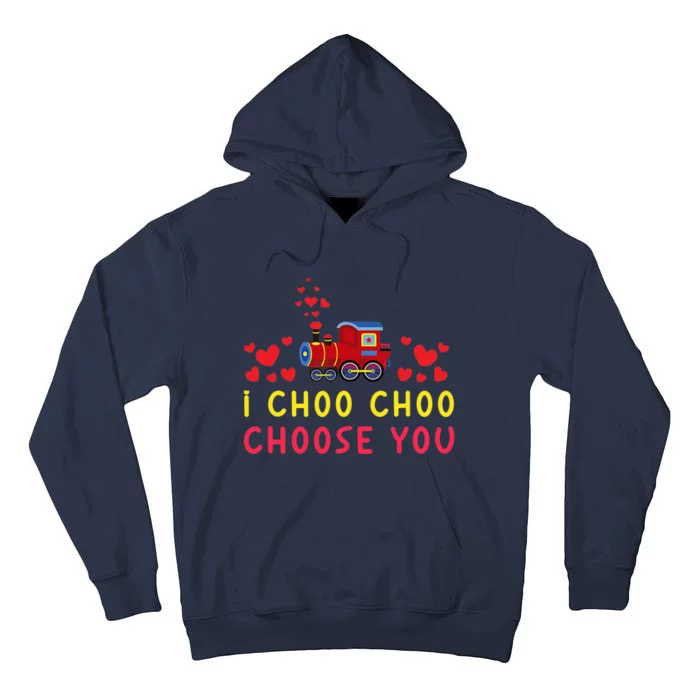 Train I Choo Choo Choose You Valentines Day Hearts Tall Hoodie