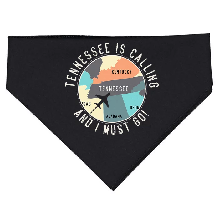 Tennessee Is Calling And I Must Go Tennessee State USA-Made Doggie Bandana