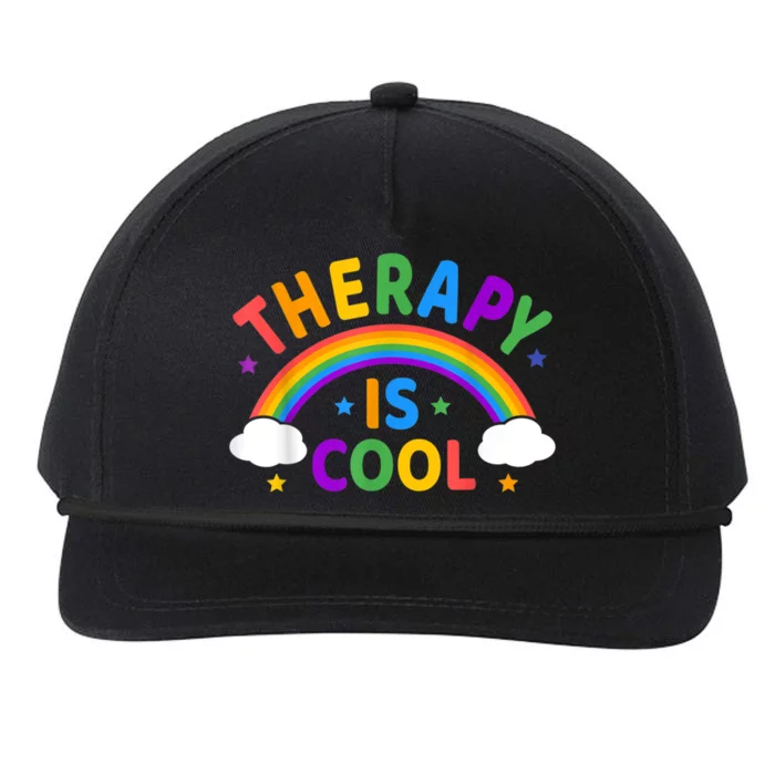 Therapy Is Cool ! End The Stigma Mental Health Awareness Snapback Five-Panel Rope Hat