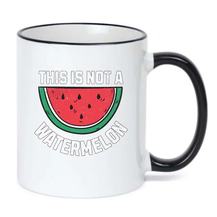 This Is Not a Watermelon Palestine Free Palestinian Black Color Changing Mug