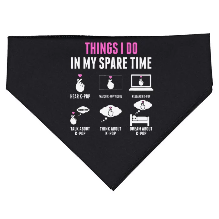 Things I Don In My Spare Time Kpop Merch Kpop Merchandise USA-Made Doggie Bandana