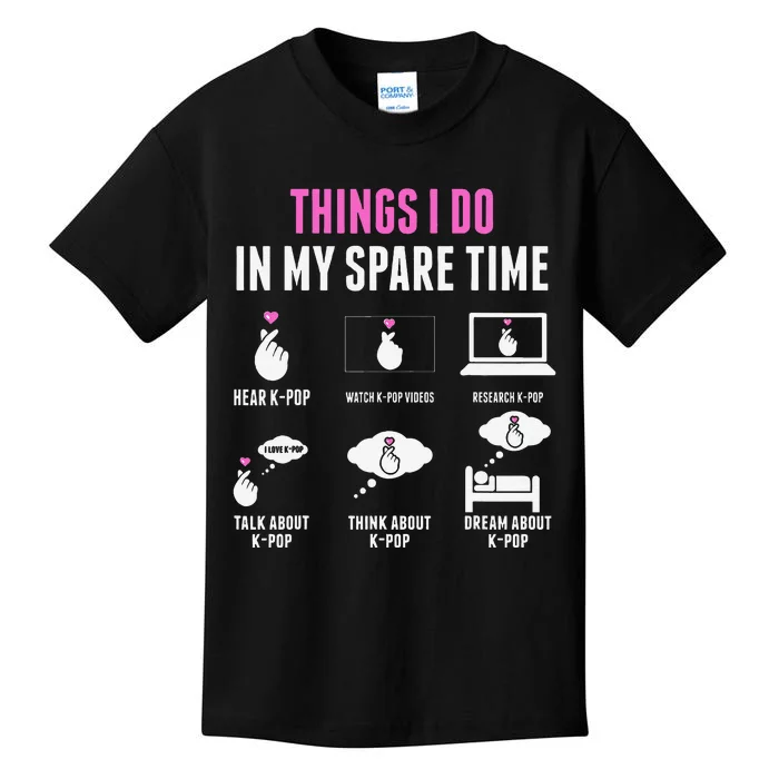 Things I Don In My Spare Time Kpop Merch Kpop Merchandise Kids T-Shirt