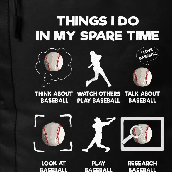 Things I Do In My Spare Time Baseball Daily Commute Backpack