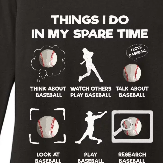 Things I Do In My Spare Time Baseball Womens CVC Long Sleeve Shirt