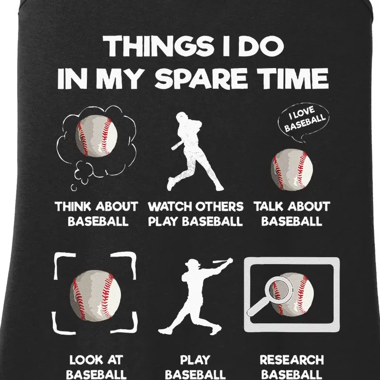 Things I Do In My Spare Time Baseball Ladies Essential Tank