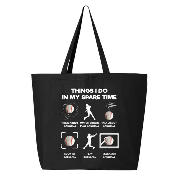 Things I Do In My Spare Time Baseball 25L Jumbo Tote