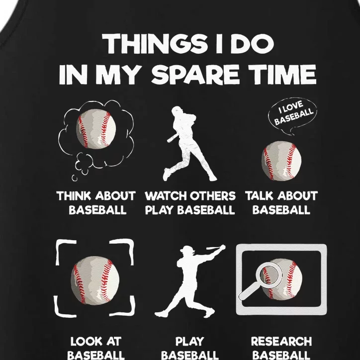 Things I Do In My Spare Time Baseball Performance Tank