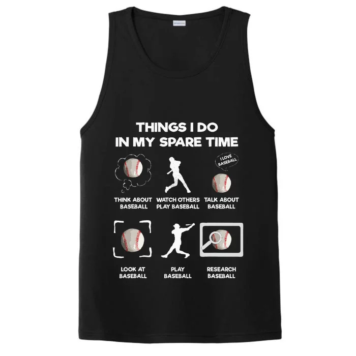 Things I Do In My Spare Time Baseball Performance Tank