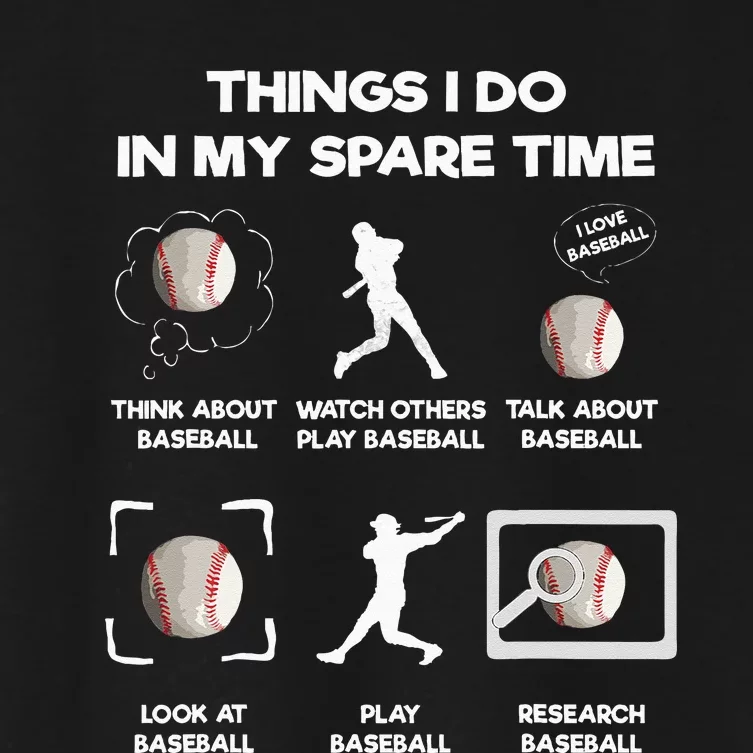 Things I Do In My Spare Time Baseball Women's Crop Top Tee