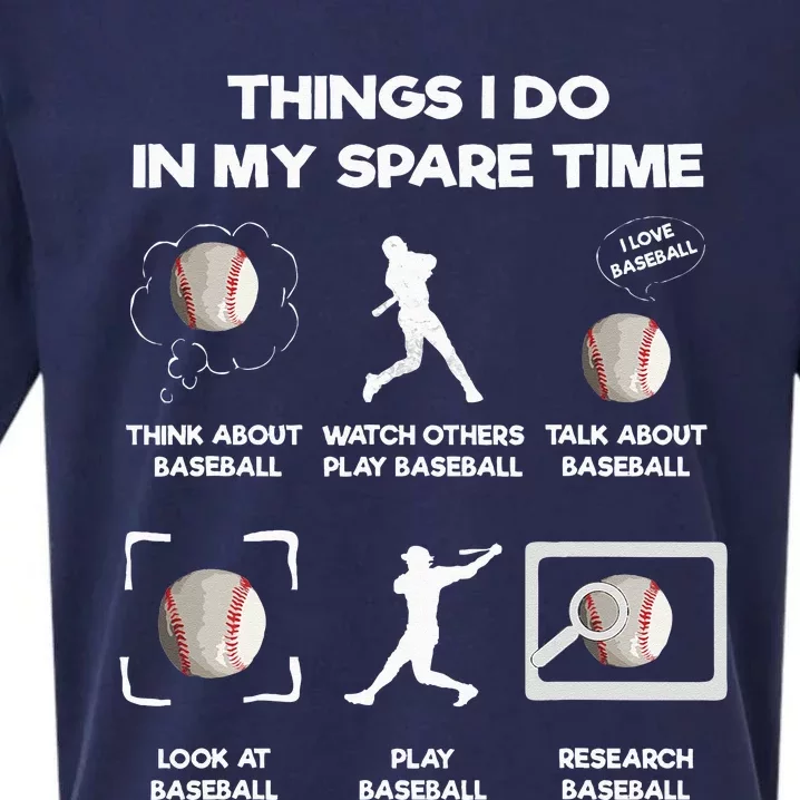 Things I Do In My Spare Time Baseball Sueded Cloud Jersey T-Shirt