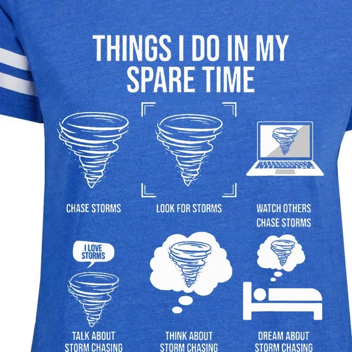 Things I Do In My Spare Time Tornado Storm Chaser Enza Ladies Jersey Football T-Shirt