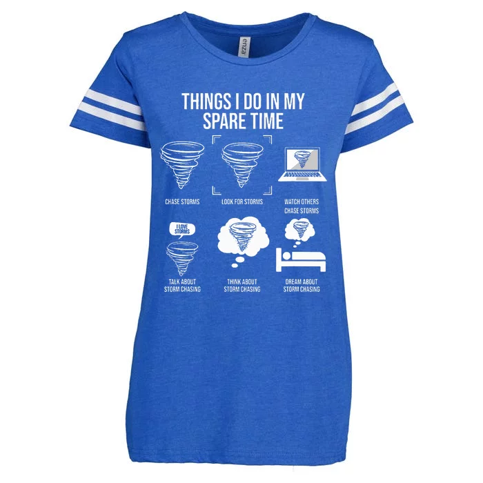 Things I Do In My Spare Time Tornado Storm Chaser Enza Ladies Jersey Football T-Shirt