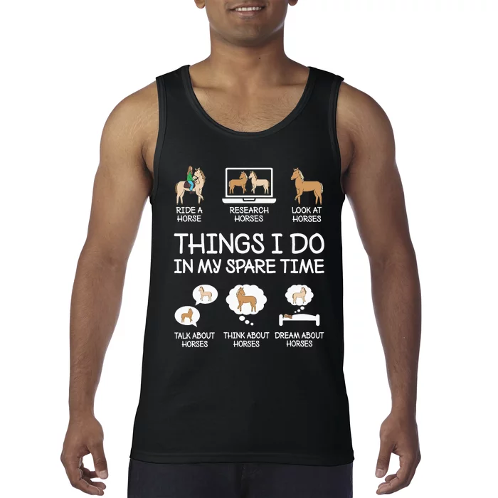 Things I Do In My Spare Time Horse Lovers Tank Top