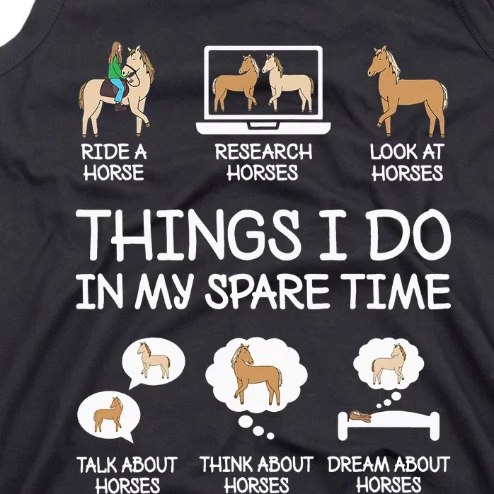 Things I Do In My Spare Time Horse Lovers Tank Top