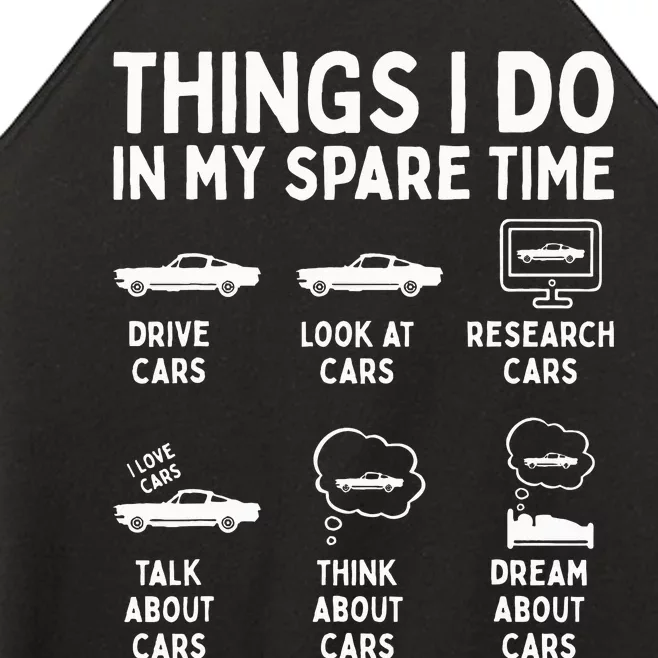 Things I Do in My Spare Time Car Enthusiast Funny Car Guy Women’s Perfect Tri Rocker Tank