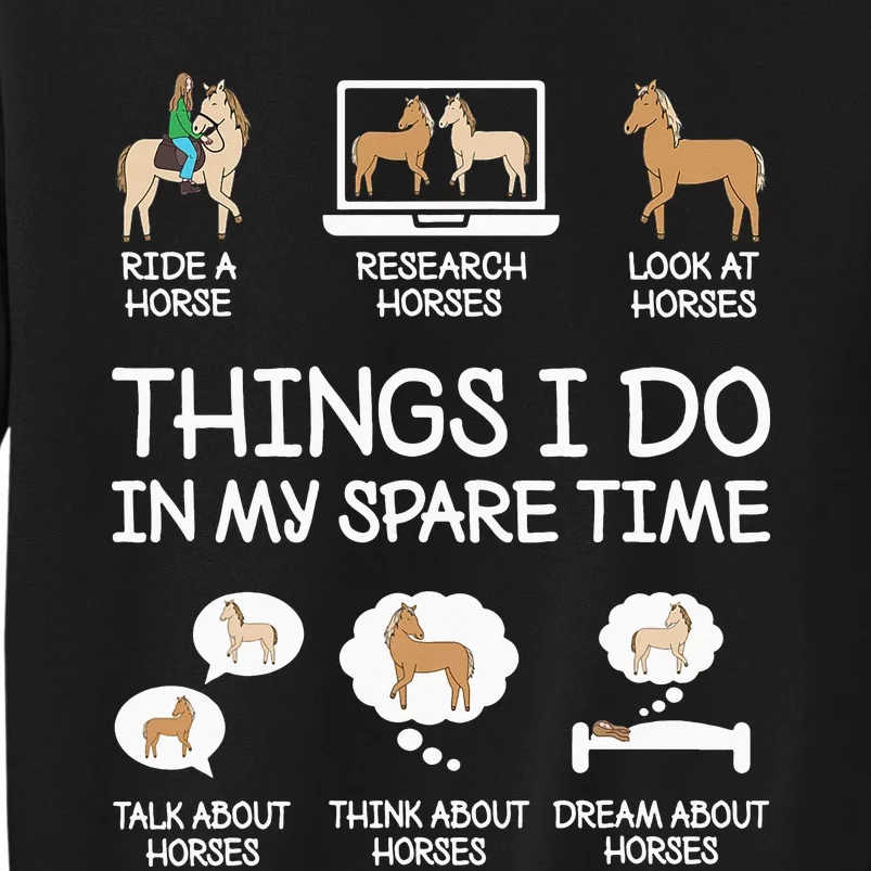 Things I Do In My Spare Time Funny Horse Lovers Sweatshirt